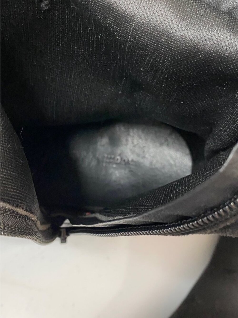 Room of Fashion Knee High Black Suede Boots Lace Back Block Heel 6W - Picture 11 of 12